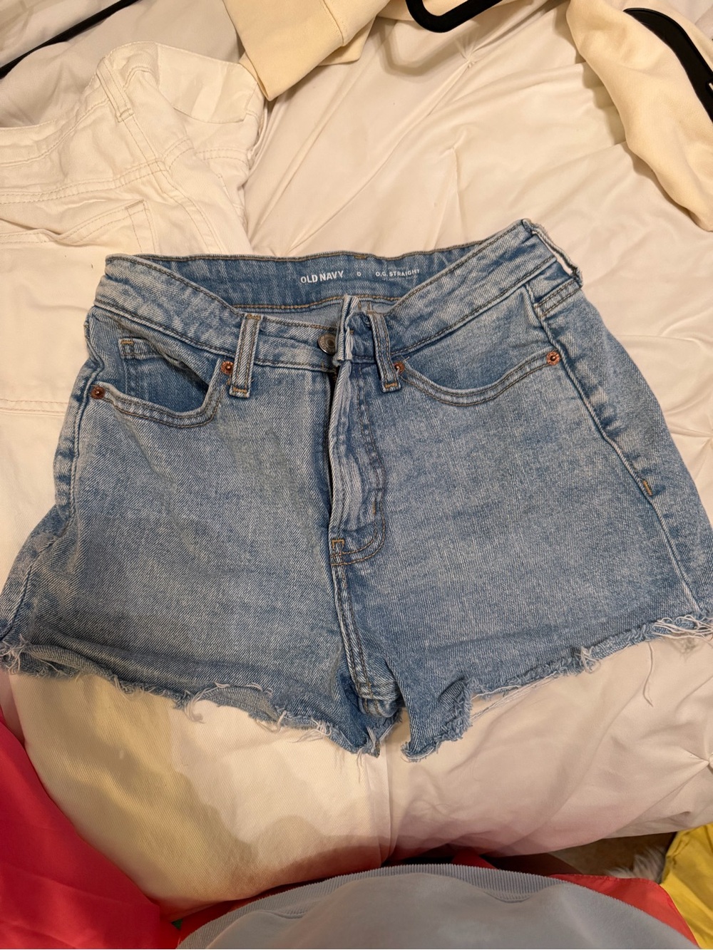 Old Navy Light Wash High-Rise Denim Cutoff Shorts